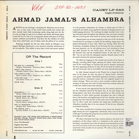 Ahmad Jamal - Ahmad Jamal's Alhambra