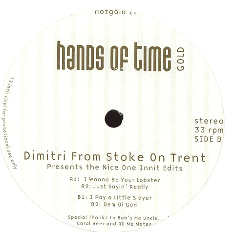 Dimitri From Stoke On Trent - The Nice One Innit