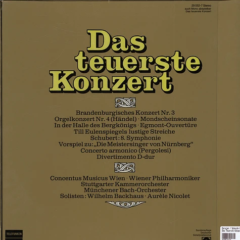 Karajan / Schmidt-Isserstedt / Münchinger / Harnoncourt / Richter / Keilberth - Das Teuerste Konzert