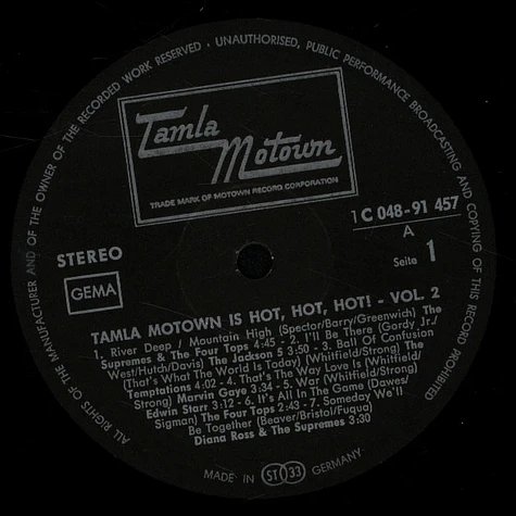 V.A. - Tamla Motown Is Hot, Hot, Hot - Volume 2