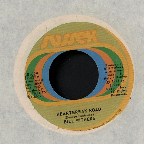 Bill Withers - Ruby Lee / Heartbreak Road