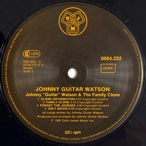 Johnny Guitar Watson - Johnny "Guitar" Watson And The Family Clone