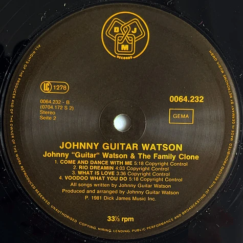 Johnny Guitar Watson - Johnny "Guitar" Watson And The Family Clone