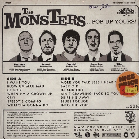 The Monsters - Pop Up Yours