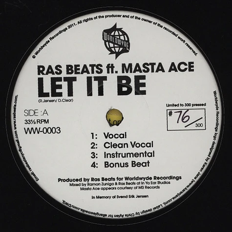 Ras Beats - Let It Be Feat. Masta Ace
