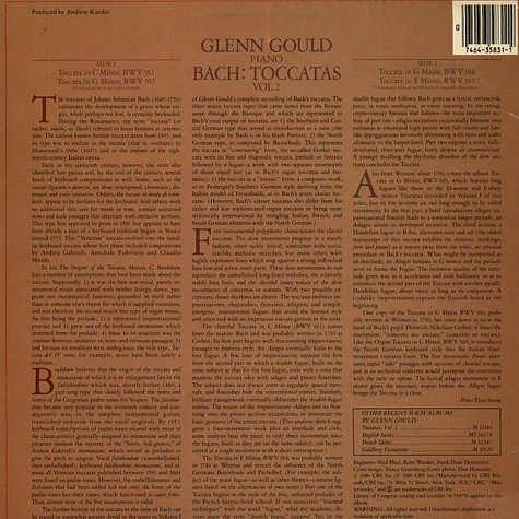 Glenn Gould - Bach Toccatas Vol.2