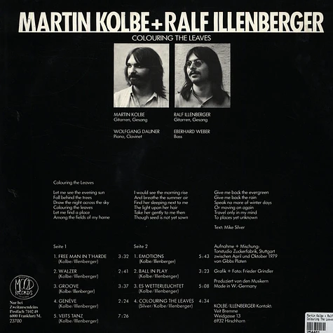 Martin Kolbe + Ralf Illenberger - Colouring The Leaves