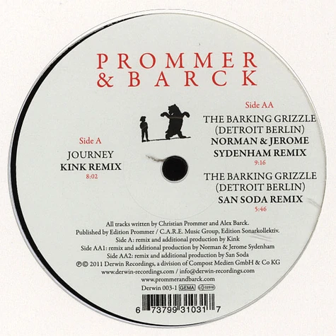 Prommer & Barck - Journey / The Barking Grizzle Remixes