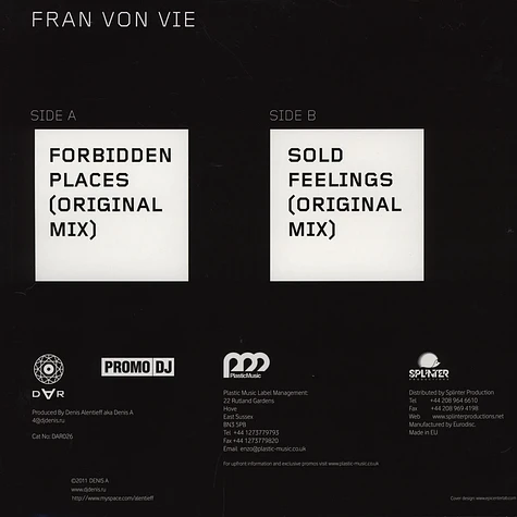 Fran Von Vie - Forbidden Places