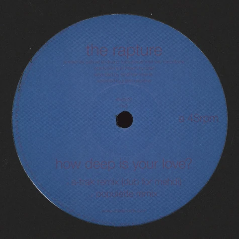 The Rapture - How Deep Is Your Love Remixes