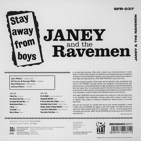 Janey & The Ravemen - Stay Away From Boys