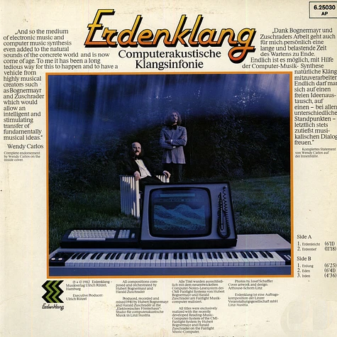 Hubert Bognermayr & Harald Zuschrader - Erdenklang Computerakustische Klangsinfonie