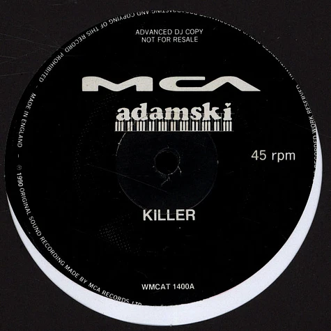 Adamski - Killer / Bass Line Changed My Life
