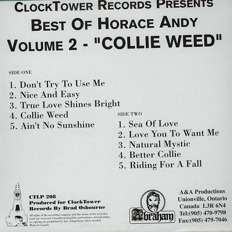 Horace Andy - Best Of Horace Andy Volume 2: Collie Weed Colored Vinyl Edition