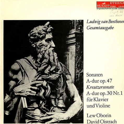 Ludwig van Beethoven / David Oistrach / Lew Oborin - Violinensonaten Nr.6 & Nr.9 Kreutzersonate