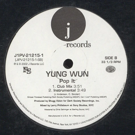 Yung Wun - Pop It