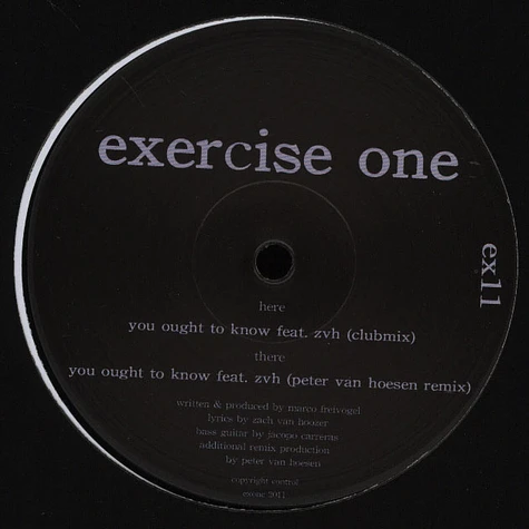 Exercise One - You Ought To Know feat. ZVH
