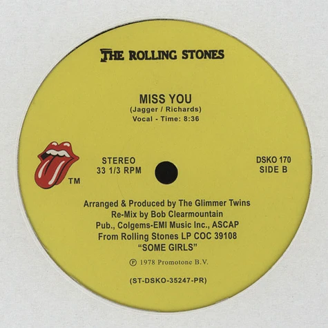 The Rolling Stones - Hot Stuff / Miss You