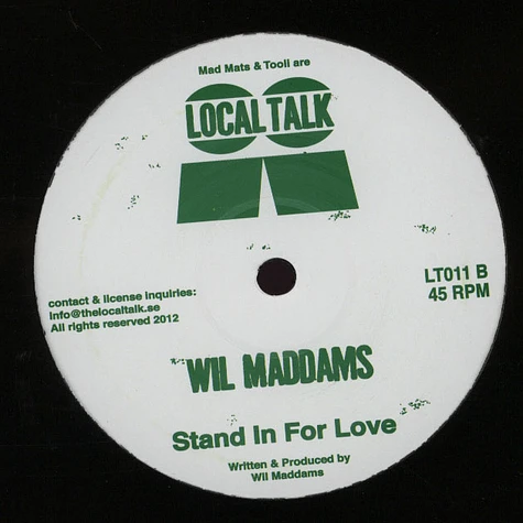 Wil Maddams - Stand In For Love