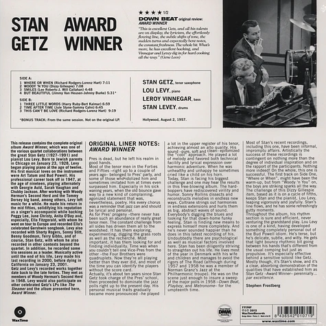 Stan Getz - Award Winner