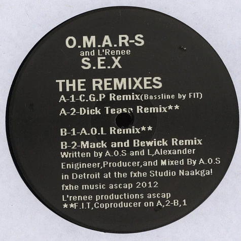 Omar S & L'Renee - S.E.X. - The Remixes
