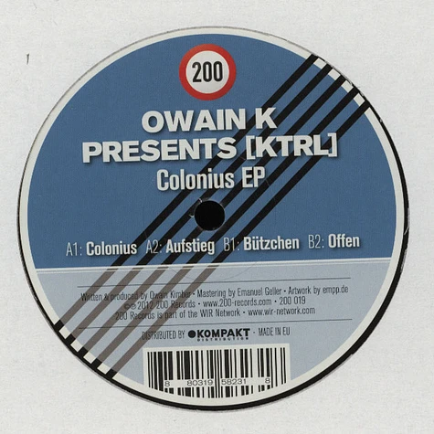 Owain K presents KTRL - Colonius EP