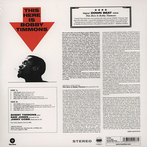 Bobby Timmons - This Here Is Bobby Timmons