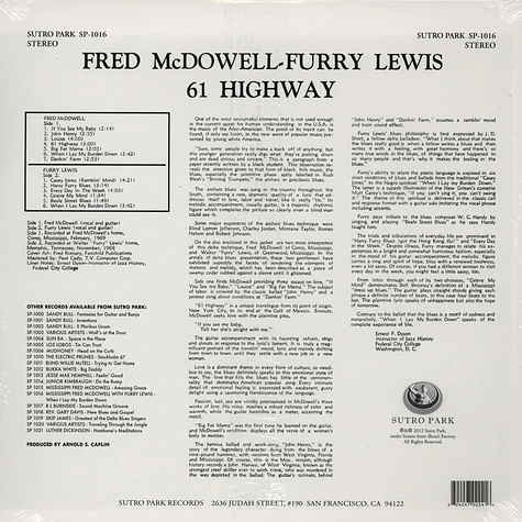 Fred McDowell / Furry Lewis - When I Lay My Burden Down