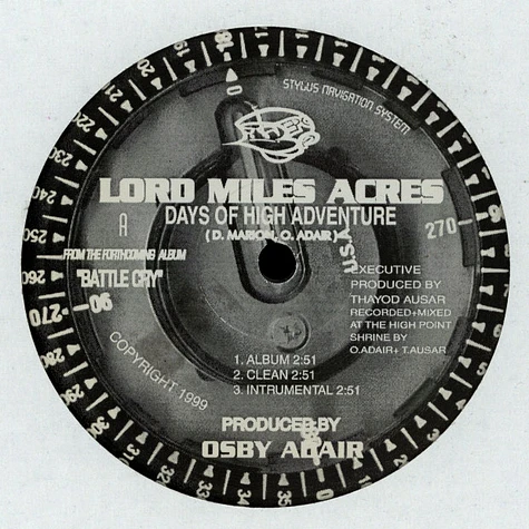 Lord Miles Acres - Days Of High Adventure