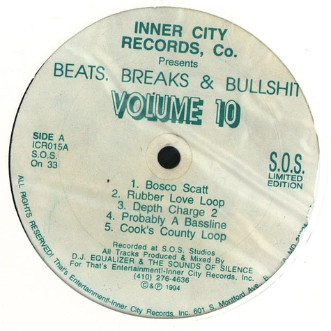 DJ Equalizer & The Sounds Of Silence - Beats, Breaks & Bullshit Volume 10