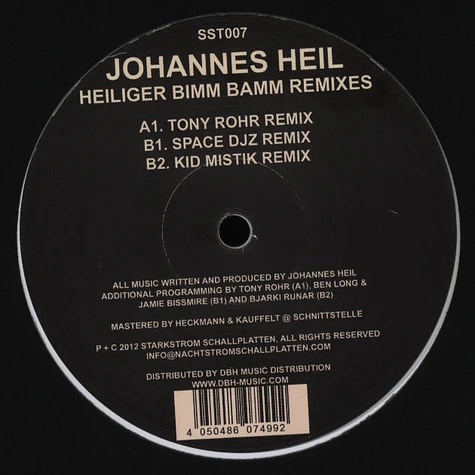 Johannes Heil - Heiliger Bimm Bamm Remixes