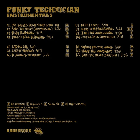Lord Finesse & DJ Mike Smooth - Funky Technician Instrumentals Black Vinyl Edition