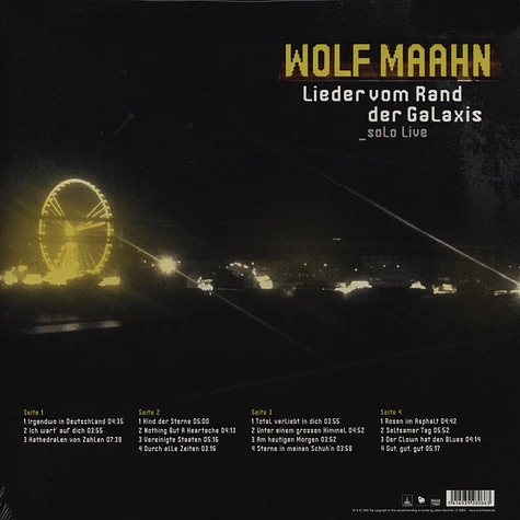 Wolf Maahn - Lieder Vom Rand Der Galaxis - Solo Live