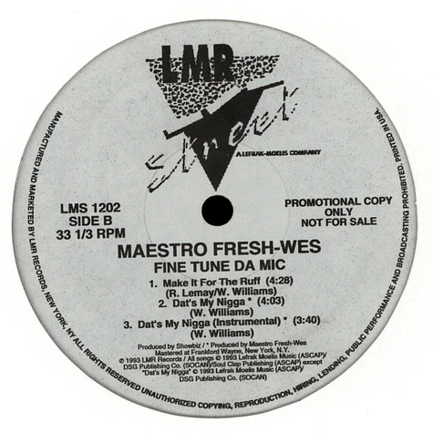 Maestro Fresh-Wes - Fine Tune Da Mic