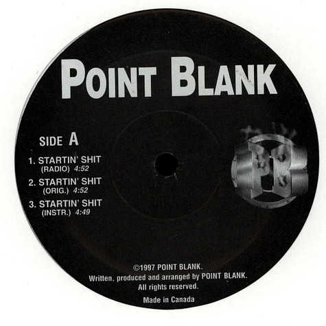 Point Blank - Startin' Shit / 3 Man Weave