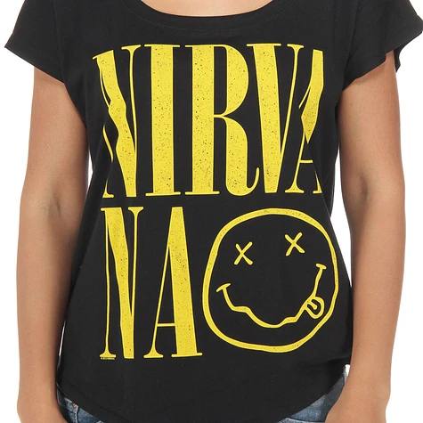 Nirvana - Happy Face Dolman Women T-Shirt