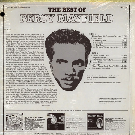 Percy Mayfield - The Best Of Percy Mayfield