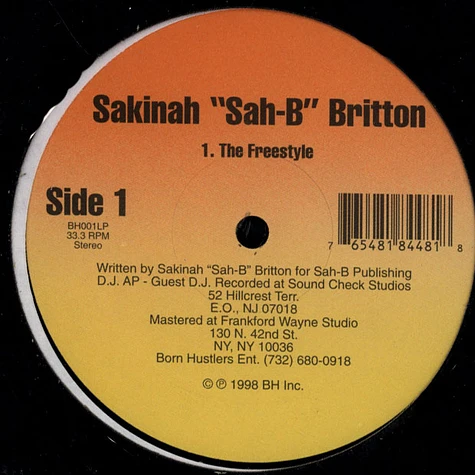 Sakinah Sah-B Britton - The Freestyle / Let Me Know / Tonight