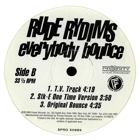 Rude Rydims Featuring Jigmastas And Stik-E & The Hoodz - Everybody Bounce