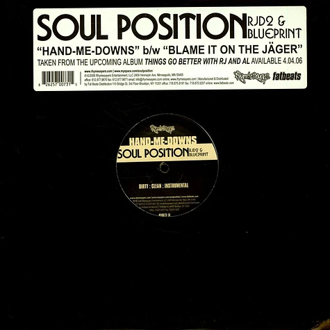 Soul Position (RJD2 & Blueprint) - Hand-me-downs