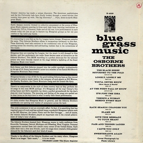 The Osborne Brothers - Bluegrass Music