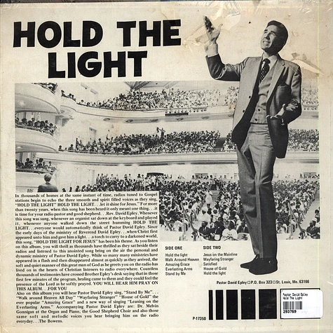 Pastor David Epley - Hold The Light