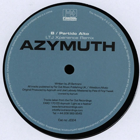 Azymuth - Avenida Das Mangueiras Theo Parrish Remix