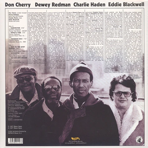 Don Cherry, Dewey Redman, Charlie Haden & Ed Blackwell - Old And New Dreams