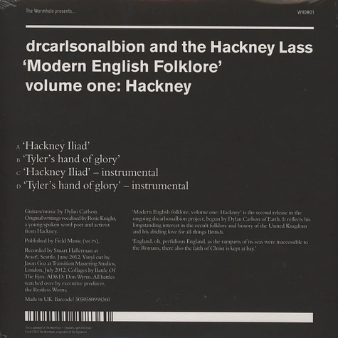 Drcarlsonalbion (Dylan Carlson of Earth) & The Hackney Lass - Modern English Folklore Volume 1: Hackney