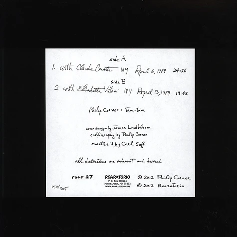 Philip Corner - Gong / Ear: dance-ing 1 & 2