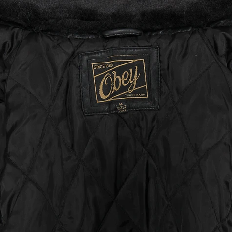 Obey - Downtown Bomber Faux Leather Jacket