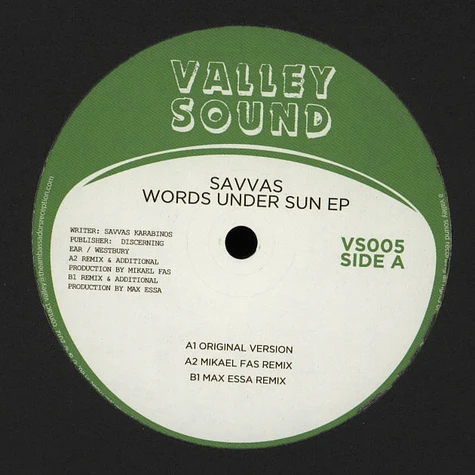 Savvas - Words Under The Sun EP