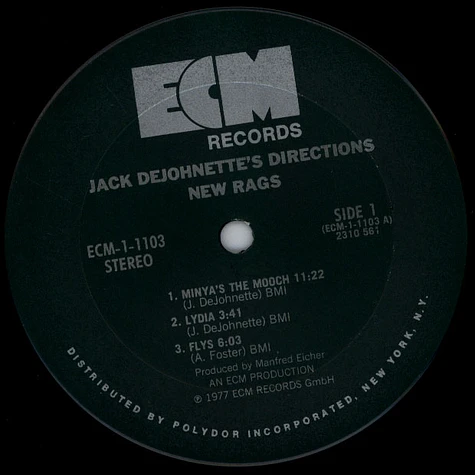 Jack DeJohnette's Directions - New Rags
