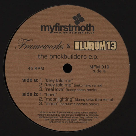 Frameworks & Blurum 13 - The Brickbuilders EP